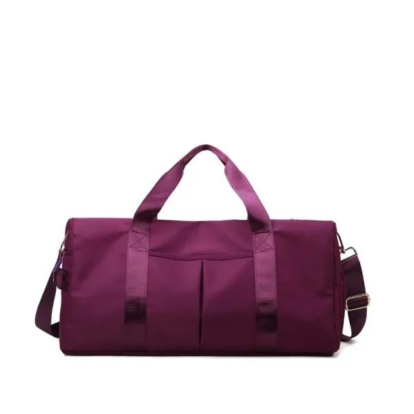 sac de sport fille de danse satiné mauve intense