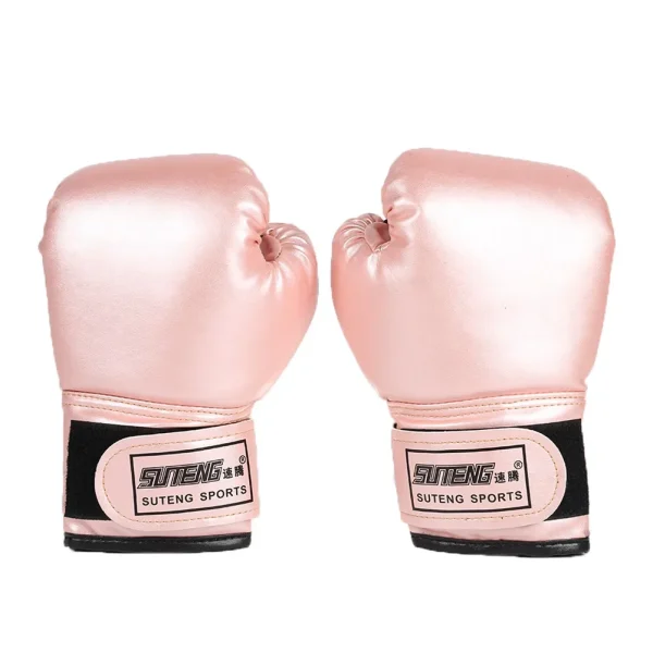 gants de boxe enfants combat mma kickboxing thaïlandais pro rose satin