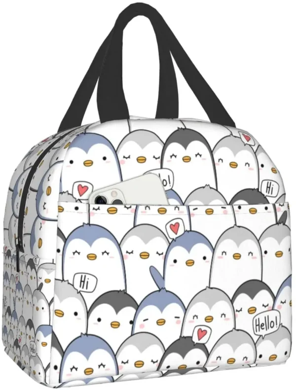 sac isotherme enfant pingouin cœur