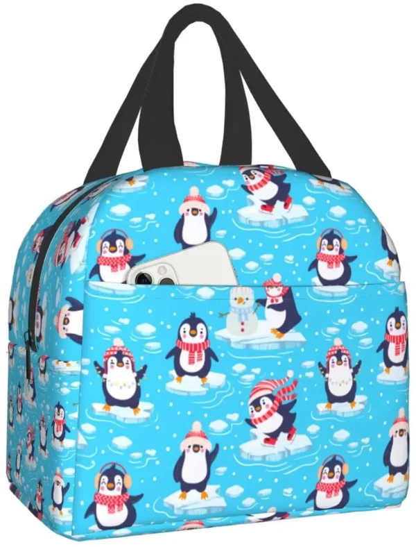 sac isotherme enfant pingouin noel