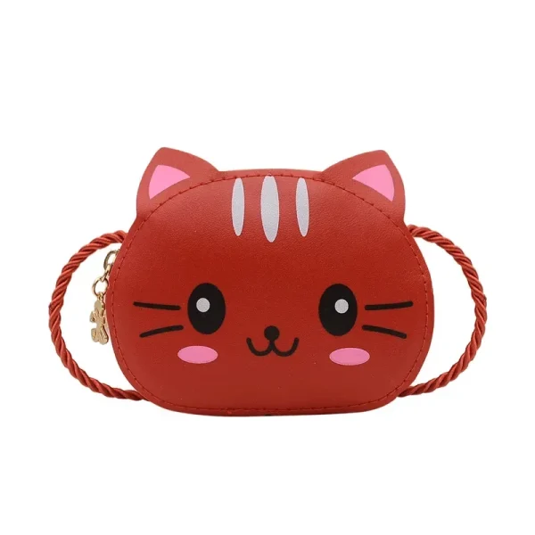 sac a main enfant chat kawaii rouge