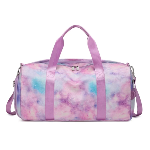 sac de sport dance effets nacrés mauve