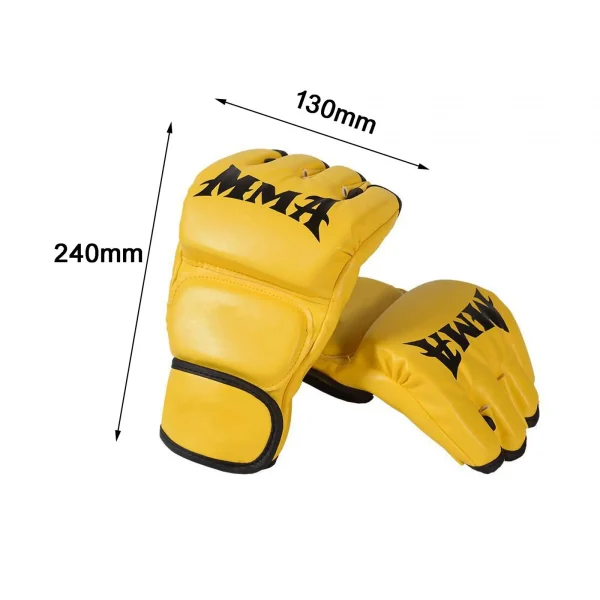 gants de boxe enfant Kick MMA jaune