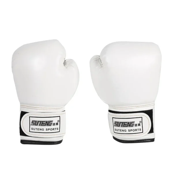 gants de boxe enfants combat mma kickboxing thaïlandais pro blanc