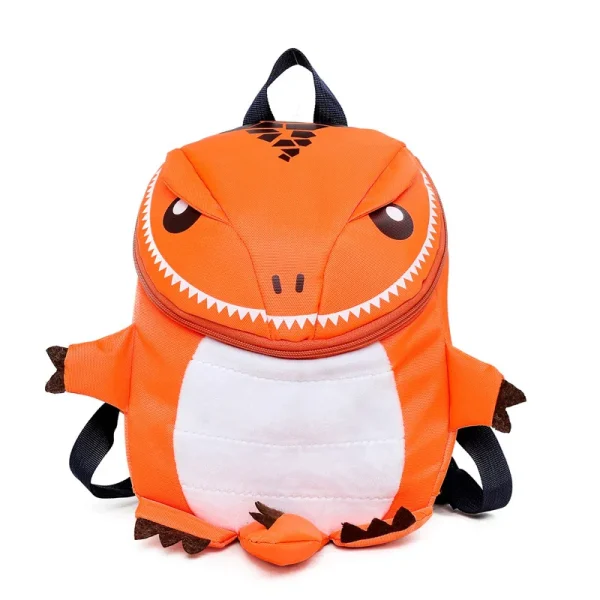 sac a dos enfant dinosaures aux 1000 dents orange
