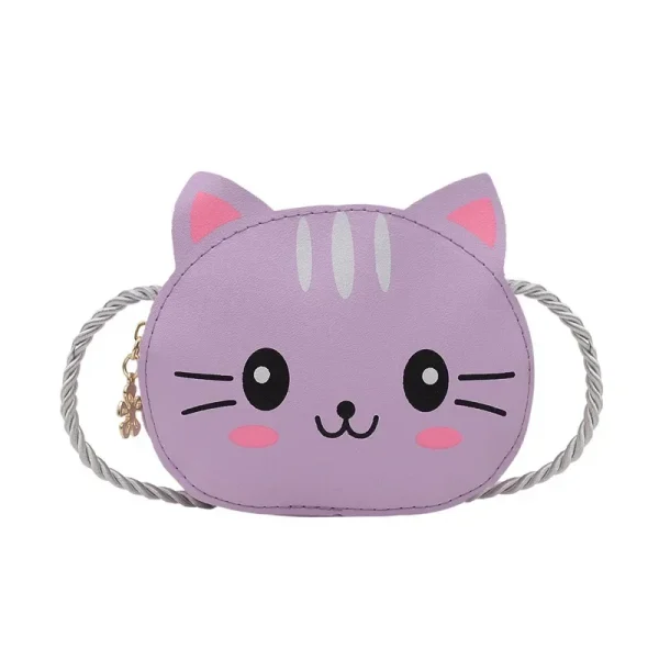 sac a main enfant chat mauve kawaii