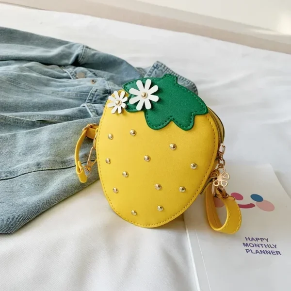 sac a main enfant fraise jaune
