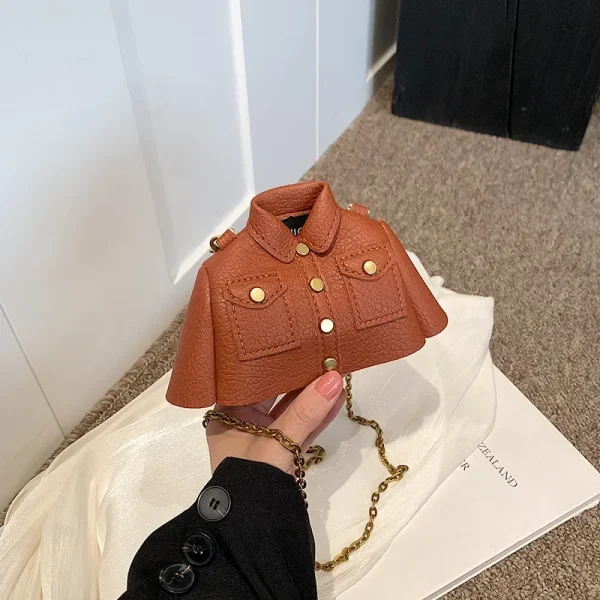 sac a main enfant fille veste marron