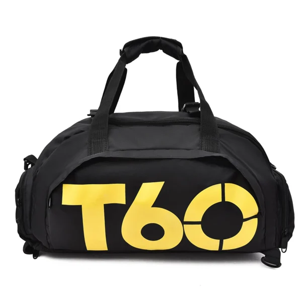 sac de sport enfant grand format noir jaune