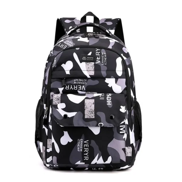 sac a dos enfant camouflage blanc