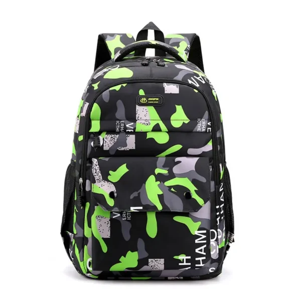 sac a dos enfant camouflage vert