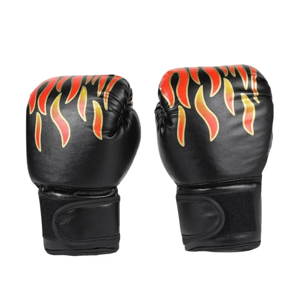 gant de boxe enfant noir flammes