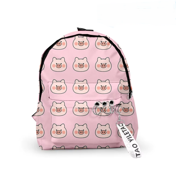 sac a dos enfant cochon rose