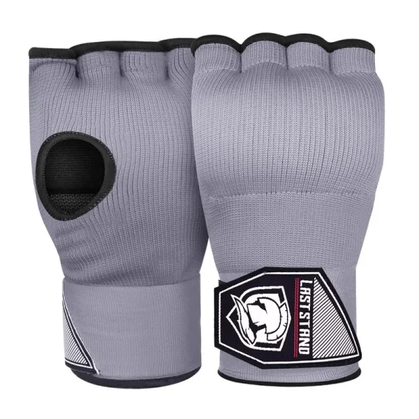 gant de boxe enfant en gel demi doigt gris