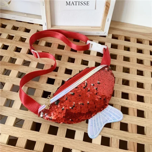 sac banane enfant sirène rouge