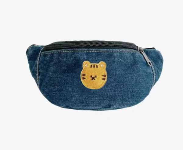 sac banane enfant jean's foncé tigre