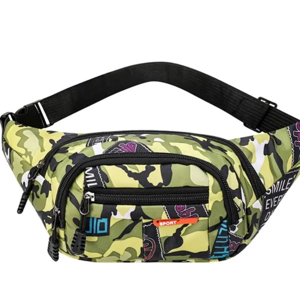 sac banane enfant camouflage jaune