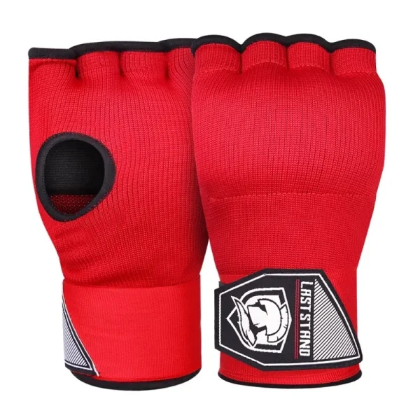 gant de boxe enfant en gel demi doigt rouge