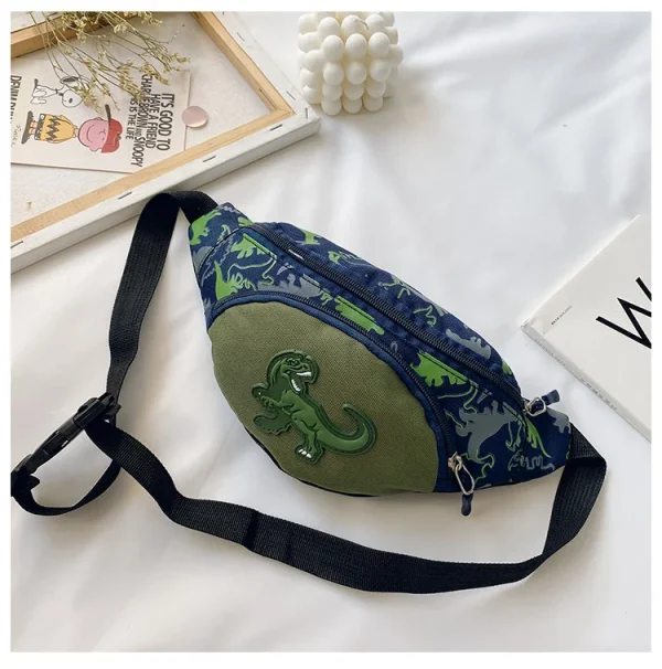 sac banane enfant trex vert