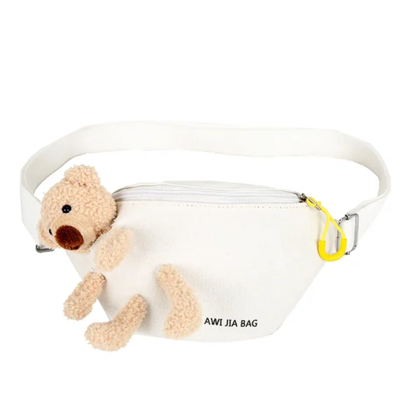 sac banane enfant ourson blanc
