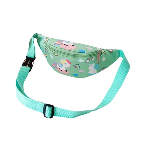 sac banane enfant bebe licorne vert clair
