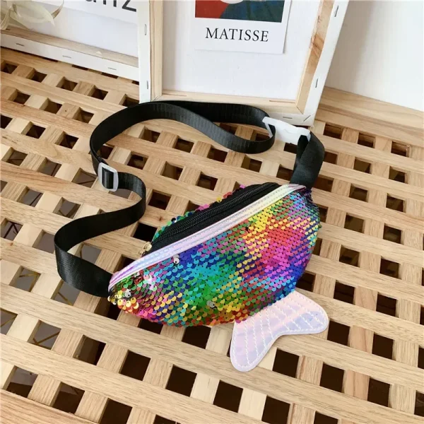 sac banane enfant sirène multi couleur