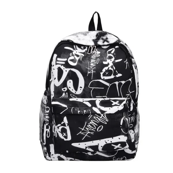 sac à dos garçon noir blanc
