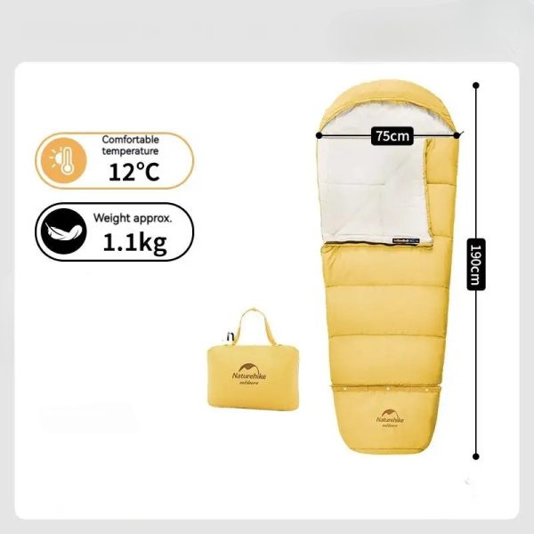 sac de couchage enfant jaune